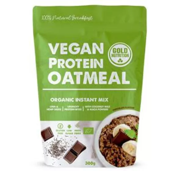 Gold Nutrition Vegan Protein Oatmeal Chocolate Flavor 300gr