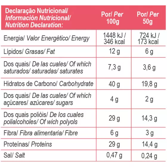 Gold Nutrition Multilayer Protein Bar Lemon and Red Berries 50g