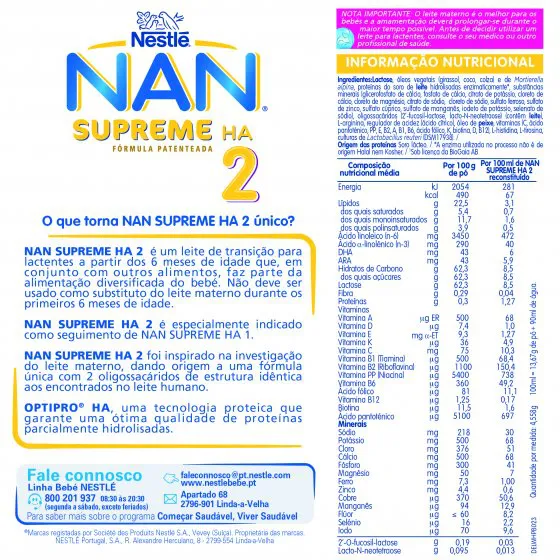 Nan Supreme Pro HA 2 Leche de Transición 800g