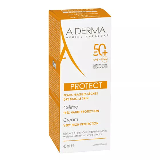 A-Derma Protect Sunscreen Cream SPF 50+ Unscented 40ml