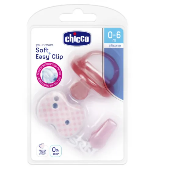 Encouragement Instruct friendly Chicco Soother Physio Soft + Girl Clip 0-6 Months | Cosmetic2Go.com