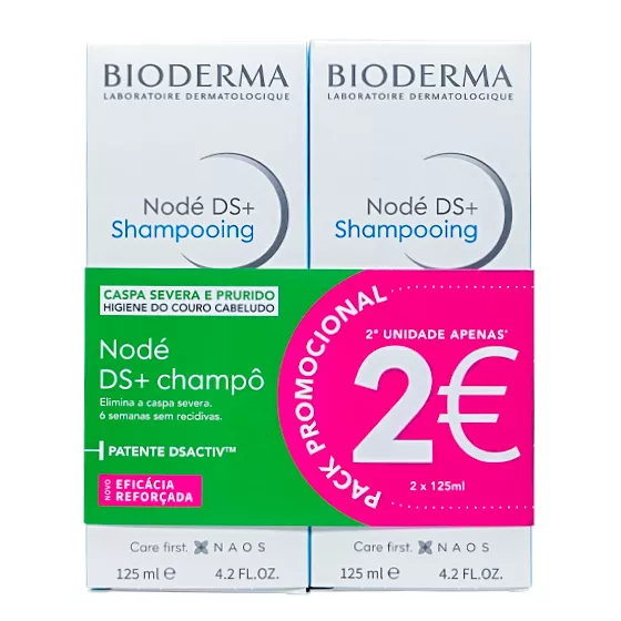 Bioderma Nodé DS+ Cream Anti-Dandruff Shampoo 2 x125ml