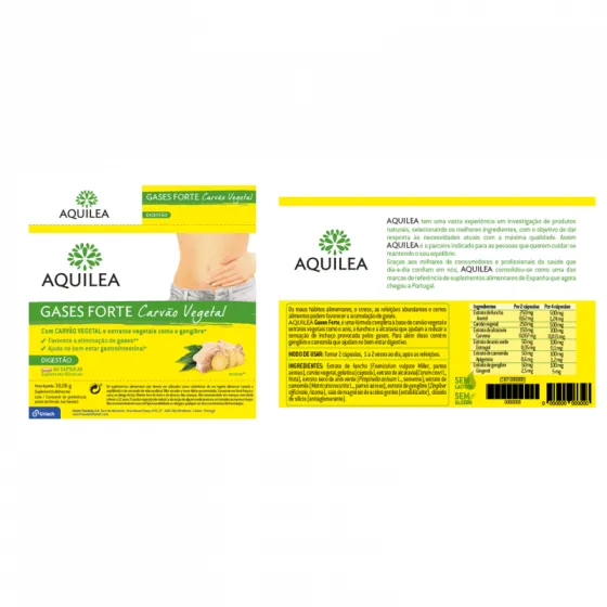 Aquilea Gases Strong Charcoal 60 Capsules