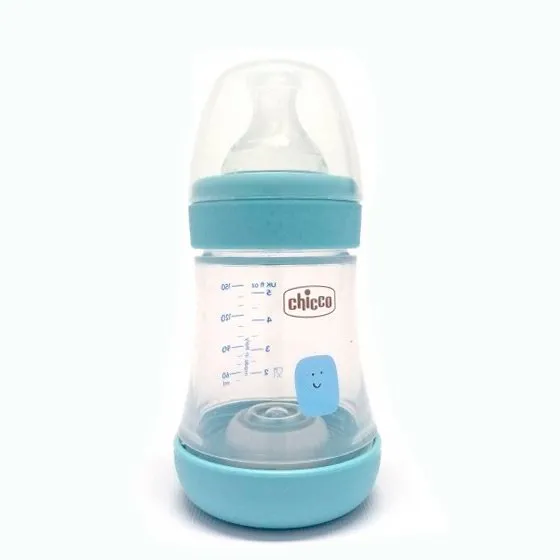 Chicco Feeding Bottle Perfect5 Blue 150ml Slow Silicone