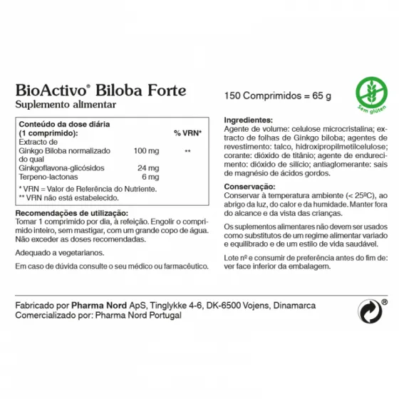 Bioactivo Strong Biloba Bioactive 150 Tablets Economy Package