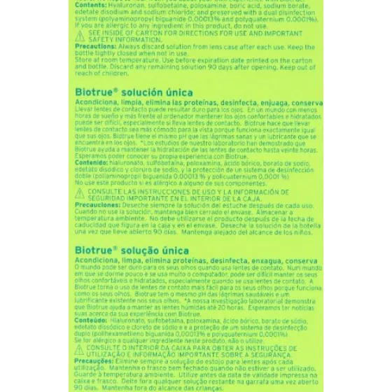 Biotrue Contact Lens Solution 300ml