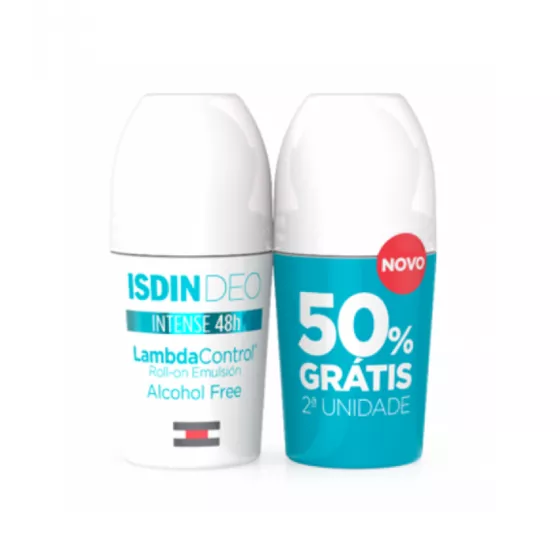 Isdin Intense 48h Lambda Control Alcohol-Free Deodorant Roll-On 2x50ml