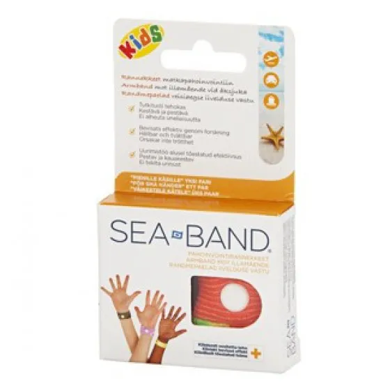 Sea-Band Orange Child Anti-Sickness Bracelet x2