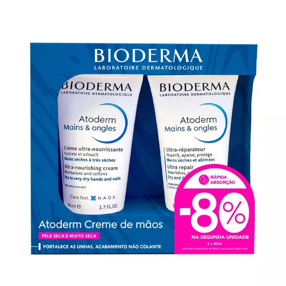 Bioderma Atoderm Hand Cream Duo Cream 2x50ml