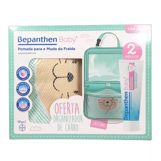 Bepanthene Bbaby Duo Diaper Changing Ointment 2 x 100g with Car Organizer Gift