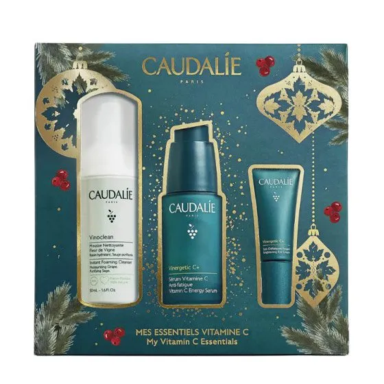 Caudalie Coffret Vinergetic C+ Serum 30ml + Eye Contour Cream 5ml + Vinoclean Cleansing Foam 50ml