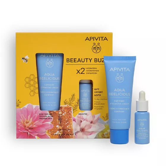 Apivita Beeauty Buzz Aqua Beelicious Moisturizing Cream 40ml + Booster 10ml