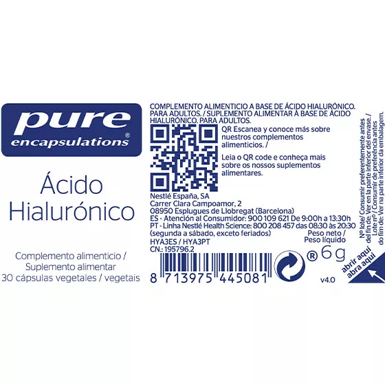 Pure Encapsulat Hyaluronic Acid x30 Capsules