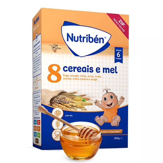 Nutriben 8 Cereals, 4 Fruits With Milk; 6mths+