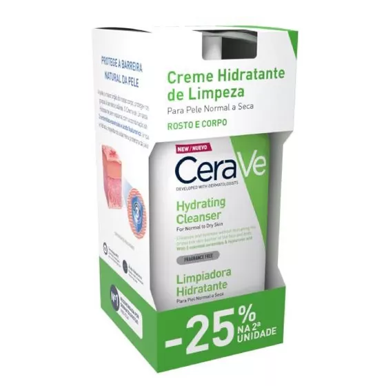 CeraVe Duo Moisturizing Cleansing Cream 2x473ml with 25% Discount on the 2nd Unit