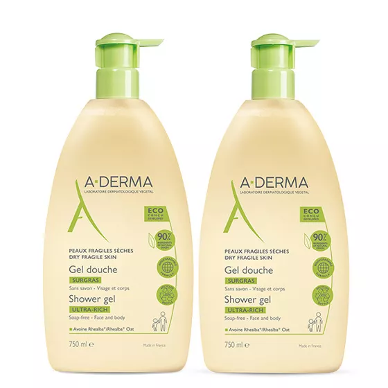 A-Derma Ultra-Rich Shower Gel 2x750ml