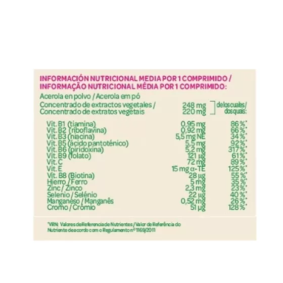 ArkoVital Energia Vitaminas Vegetais x30 Comprimidos
