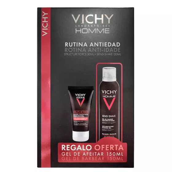 Vicchy Homme Rotine Anti Age Structure Force 50ml + Sensi Shave 150ml