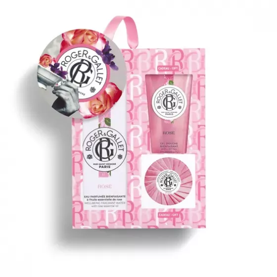Roger &amp; Gallet Coffret Rose Perfumed Water 30ml With Shower Gel 50ml and Soap 50g