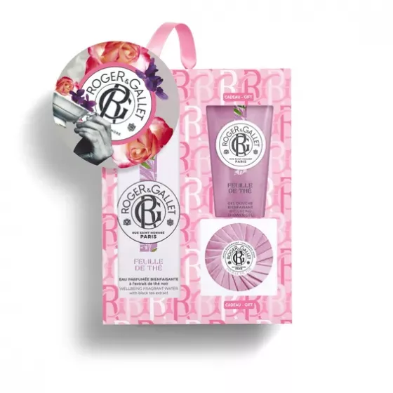 Roger &amp; Gallet Coffret Feuille De Thé 100ml With Offer Of Shower Gel 50ml And Soap 50g