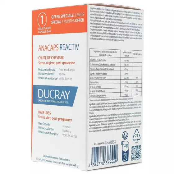 Ducray Anacaps Reactiv x90 Capsules