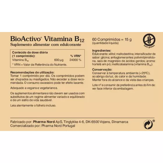 BioActivo Vitamin B12 x60 Tablets