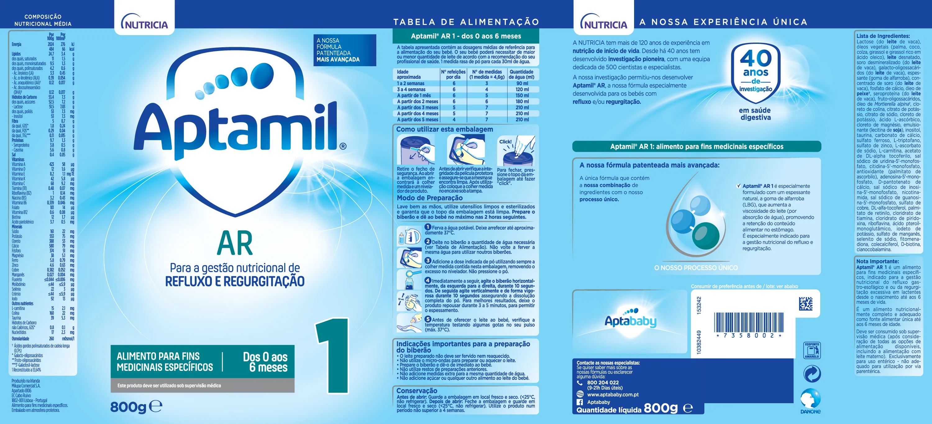 Aptamil AR 1 Anti-Regurgitation Milk 800g
