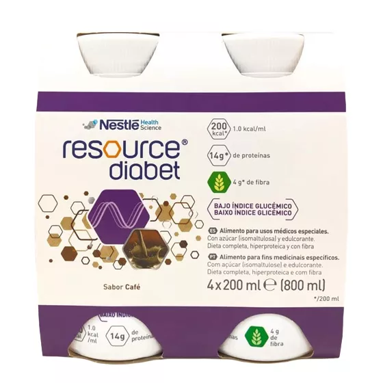 Resource Diabet Oral Solution Coffee 200ml x4
