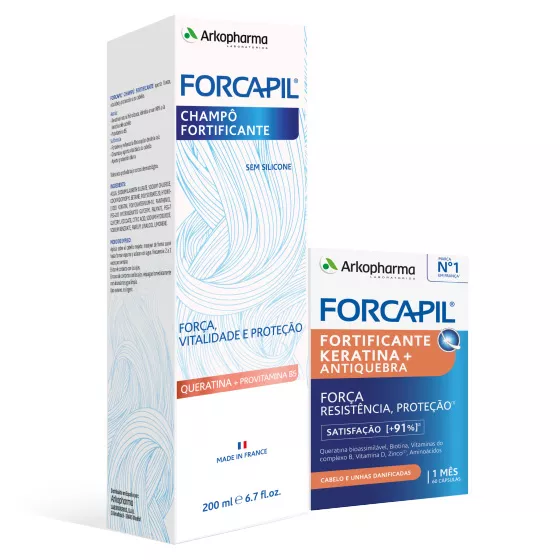 Forcapil Fortifying Shampoo + Fortifying Keratina + Anti-Hair Loss x60 Capsules