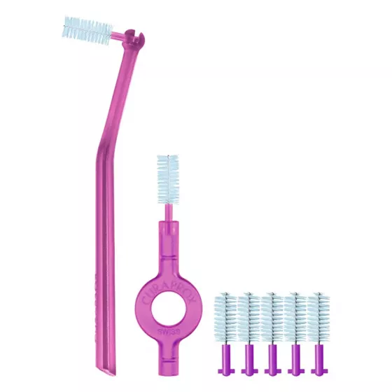 Curaprox Perio Start CPS 406 Violet Handle + 5 Brushes
