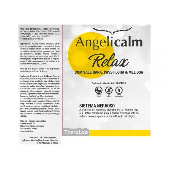 Uriach Theralab Angelicalm Relax 40 Capsules