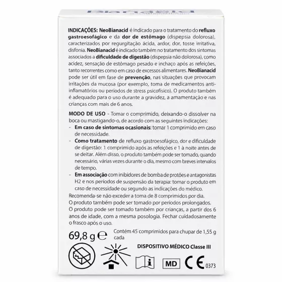 NeoBianacid Reflux, Acidity and Digestive Difficulties 0.70g