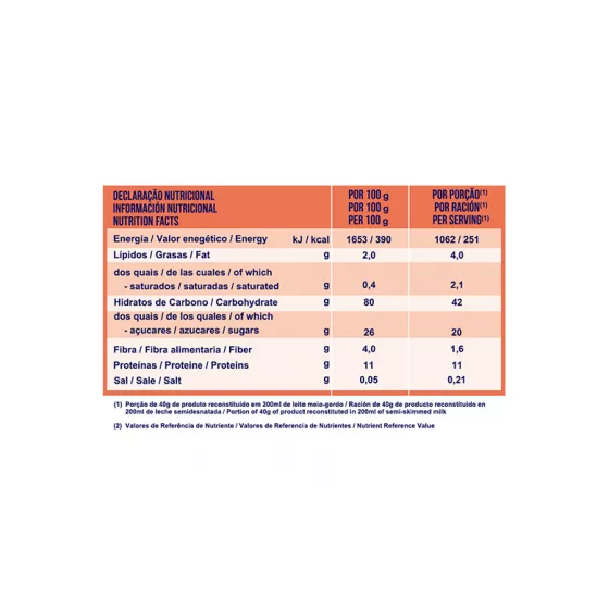 Meritene Cereal Instant Multicereals With Honey 520g
