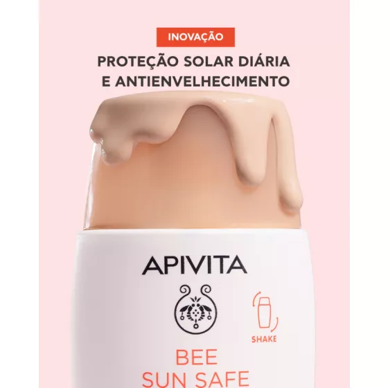 Apivita Bee Sun Safe Daily Age Repair Fluido com Cor SPF50 50ml