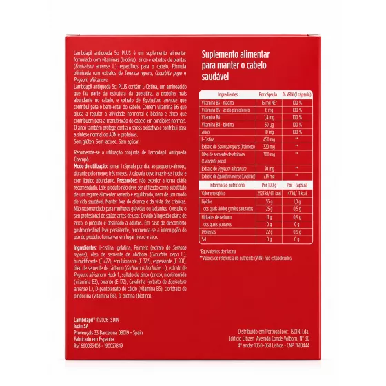 Isdin Lambdapil Antihair Loss 5a Plus 120Capsules x2