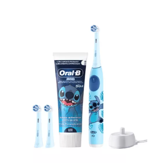 Oral B iO Kids Stitch Electric Toothbrush + Toothpaste + Refills