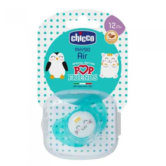 Chicco Soother Physio Air Pop Friends Silicone 12 Meses+