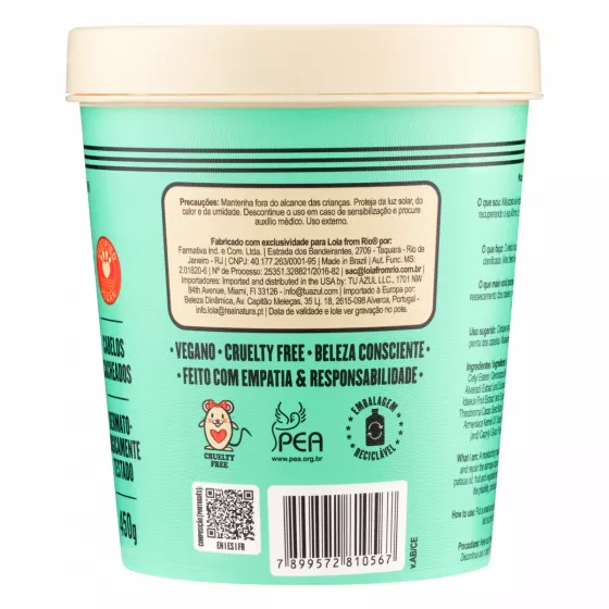 Lola Meu Cacho Minha Vida Máscara Hidratante 450g