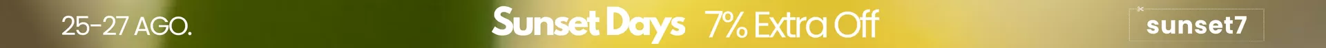 Sunset days 7% off all orders