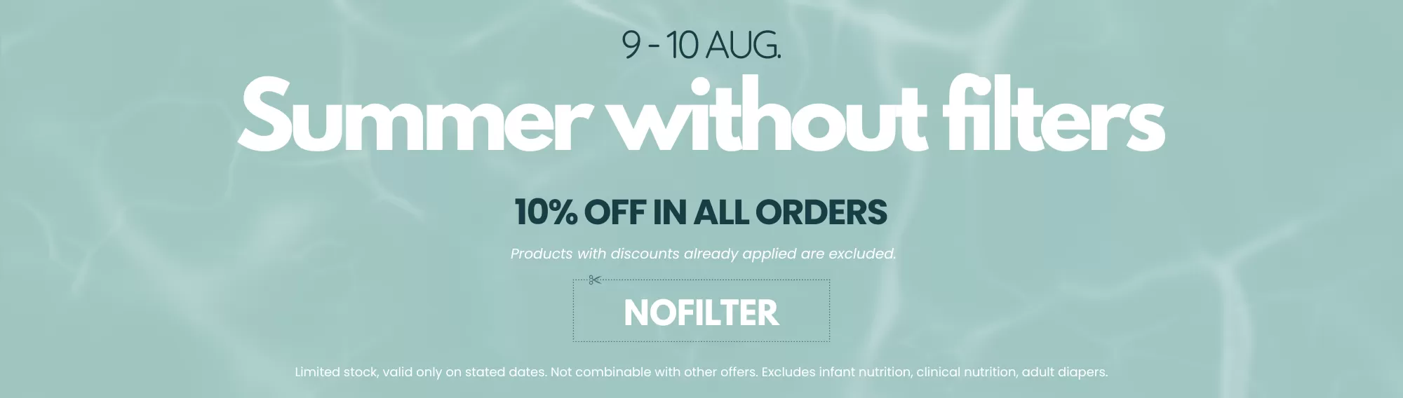 No filter discount campaign